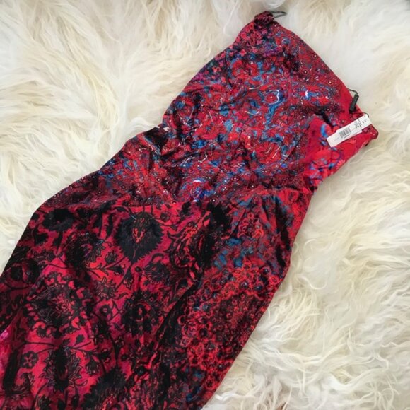 ELIE TAHARI Carter Velvet Floral Print Dress 1661 - Picture 3 of 7